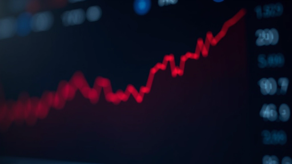 Statistik-Dashboard zeigt steigende Inflationskurven und fallende Wachstumsprognosen in rotem Farbschema