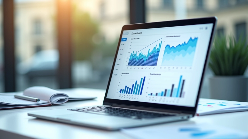 Statistik-Dashboard mit Arbeitslosenquoten-Grafiken und Trendlinien, detaillierte Datenvisualisierung auf Computer-Monitor